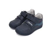 D.D. Step Boys Water-Repellent Leather Shoes – Navy image