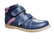 Ani-But Girls Orthopaedic Boots with Thomas Heel – Navy, Brown &amp; Berry image