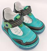 RenBut Boys First Steps Leather Sandals – Turquoise image