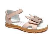 RenBut Girls Leather Sandals with Arch Support – Baby Pink image