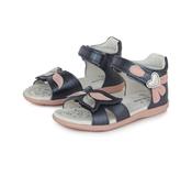 D.D. Step Girls Leather Sandals – Royal Blue, Heart image