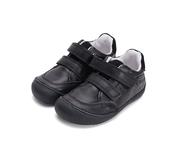 D.D. Step Boys Barefoot Water-Repellent Leather School Shoes – Black image