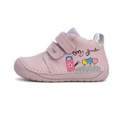 D.D. Step Girls First Steps Barefoot Leather Shoes – Pink image