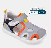 Biomecanics Boys Sandals – Grey &amp; Orange, Rejilla