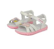 D.D. Step Girls Leather Sandals – White image