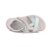 D.D. Step Girls Leather Sandals – White