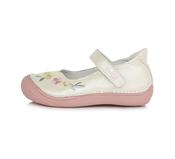 Ponte20 Girls Supinated Leather Ballerinas – White, Flowers