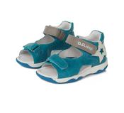 D.D. Step Boys Leather Sandals – Green, Sea Dstep