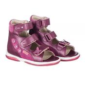 Memo Girls Orthopaedic Sandals with Diagnostic Sole – Dark Pink, Agnes