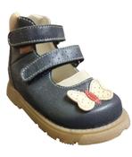 Memo Girls First Steps Orthopaedic Ballerinas with Diagnostic Sole – Navy &amp; Blue, Princessa image