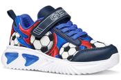 Geox Boys Trainers with Lights – Royal Blue &amp; Navy, Assister Football
