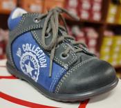 Emel Boys First Steps Leather Boots – Blue &amp; Grey image