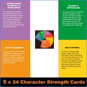 Character Strength Cards set of 24 x 5 image