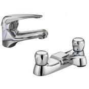 Bristan Club Bath Filler and Contemporary Basin Tap, Twin Pack image