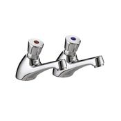 Bristan Non Concussive Basin Taps, Chrome image