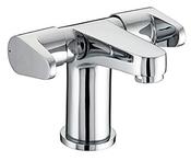 Bristan QST BAS2 C Quest 2 Handled Basin Mixer with Clicker Waste - Chrome Plated image