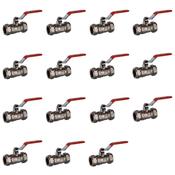 1/2" Compression  Lever Ballvalve - 15 pack image