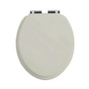 Heritage Ivory Lace Toilet Seat with Soft Close Chrome Hinges image