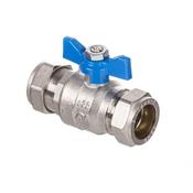 Altecnic 28mm Intaball Ball Valve Blue Butterfly Handle Z28BV image