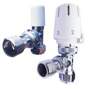 Primaflow 15mm x 1/2" Angled Radiator Valve and Lockshield Pack 10041930,135412 image