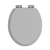 Heritage Dove Grey Toilet Seat with Soft Close Vintage Gold Hinges image