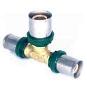 Wras Approved Press Fit 20mm X 20mm X 26mm  Red. Tee C X C X C image