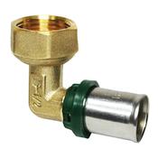 Wras Approved Press Fit  16mm  Elbow Tap Connector image
