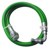 Green Flexi Oil Line 1/4"M Bend x 3/8"F Straight image