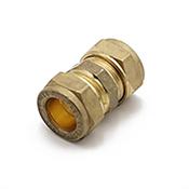 Brass Compression Female Equal Straight Coupling Fitting, 6mm image