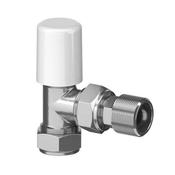 EPH Compression Angled Lockshield Valve, 15mm