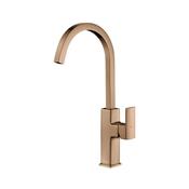 Pegler Marata One Hand Sink Mixer With Square Spout, Antique Brass image