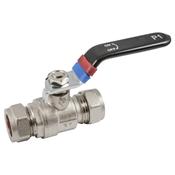 15mm C x C Lever Ballvalve Black Handle