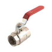 1/2" F x F Lever Ballvalve Red Handle