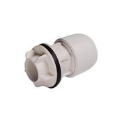 Hep2O Imperial Straight Tap Connector 3/4"x3/4" White