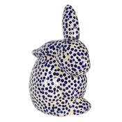Blue Spot Ceramic Bunny