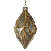 Golden Beaded Teardrop