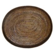 Oval Rattan Tray – Brown image
