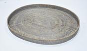 Oval Rattan Tray – Grey Wash image