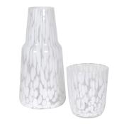 White Bedside Carafe and Tumbler Set image