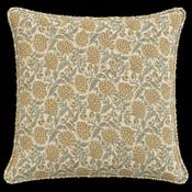 Morris Ochre Block Print Cushion image