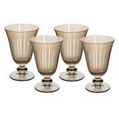 Set of 4 Oat Ribbed Wine Glasses image
