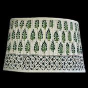 Blue and Green Oval Pleated