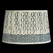 Geometric Blue Oval Pleated