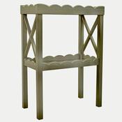 Scallop Crisscross Table Purbec Stone
