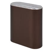 Bronze Oval Side Table / Marble Top image