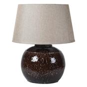Pecan Glazed Table Lamp with Linen Shade image