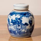 Blue Chinese ceramic urn