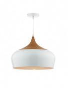 Där Gaucho Single Large Pendant White &amp; Wood image