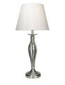 Där Bybliss Table Lamp Satin Chrome with Shade image