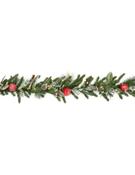 Premier Festive 1.8M Pre-Lit Garland with Frosted Apples, Berries &amp; Cones image